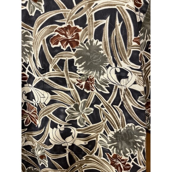 Vtg Mens Hawaiian SS Button Up Collared Shirt Sz L - Picture 5 of 10